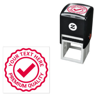 Custom quality approval checkmark seal  self-inking stamp