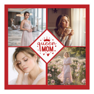 Custom Queen Mom Photo Collage Keepsake Print