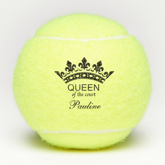Custom Queen of the Court Tennis Balls (Front)