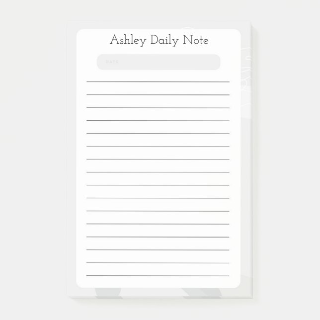 Custom Quick Daily Notes Design (Front)