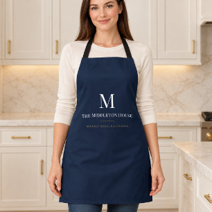 Custom Quiet Luxury Estate Monogram Family Name Apron