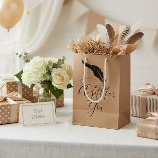 custom quill  medium gift bag