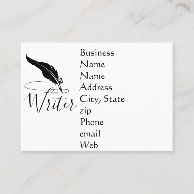 Custom quill pen  business card (Front)