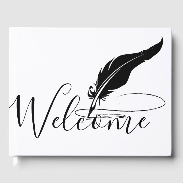 Custom quill pen  guest book (Front)