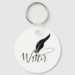 Custom quill pen  keychain