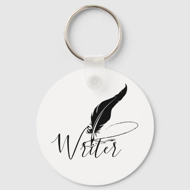 Custom quill pen  keychain (Front)