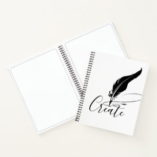 Custom quill pen notebook