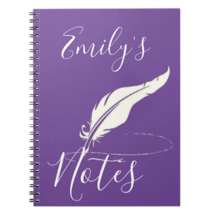 Custom quill pen personalized notebook