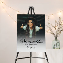 Custom Quinceañera Welcome Sign with Photo