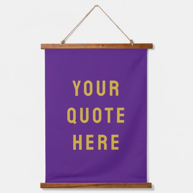 Custom Quote Banner Personalized Your Quote Wall Hanging Tapestry (Front)