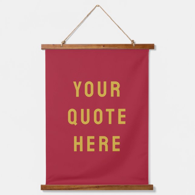 Custom Quote Banner Personalized Your Quote Wall Hanging Tapestry (Front)
