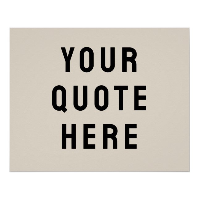 Custom Quote Banner Personalized Your Quote Wall Poster (Front)