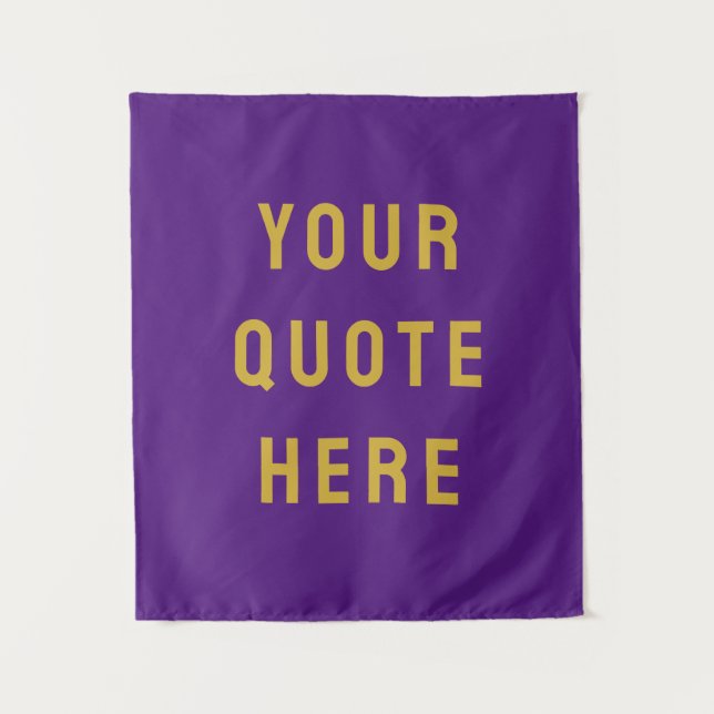 Custom Quote Banner Personalized Your Quote Wall Tapestry (Front)