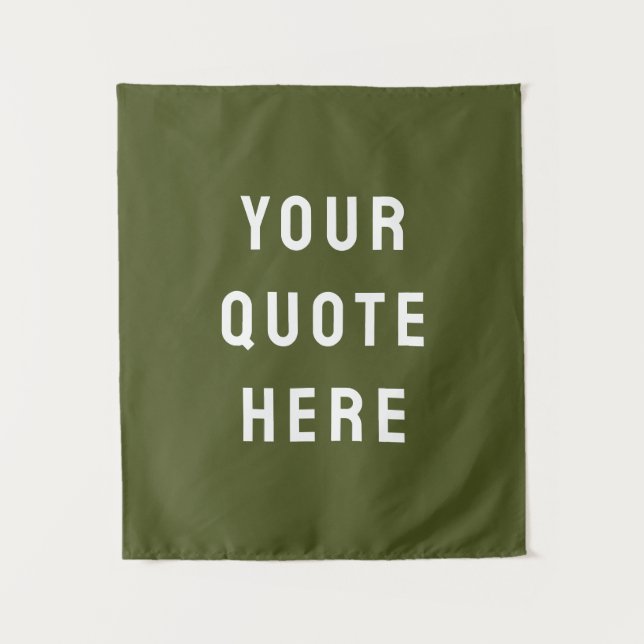 Custom Quote Banner Personalized Your Quote Wall Tapestry (Front)