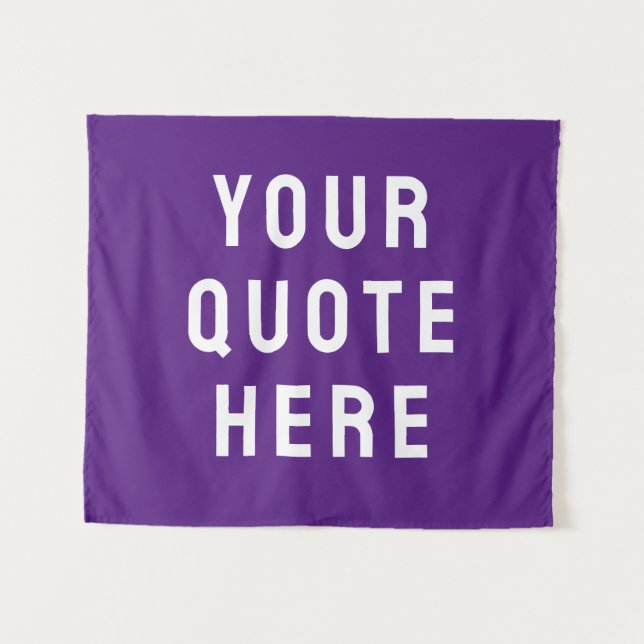 Custom Quote Banner Personalized Your Quote Wall Tapestry (Front (Horizontal))