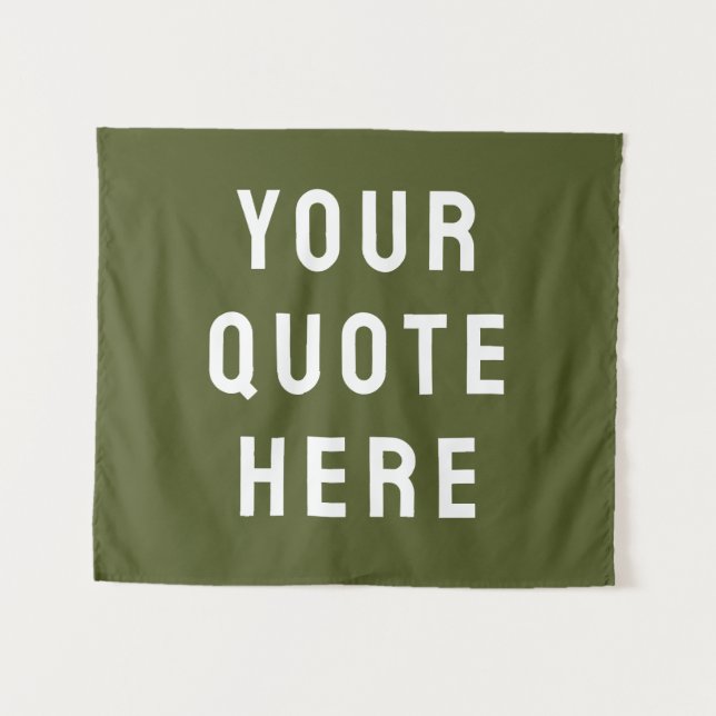 Custom Quote Banner Personalized Your Quote Wall Tapestry (Front (Horizontal))