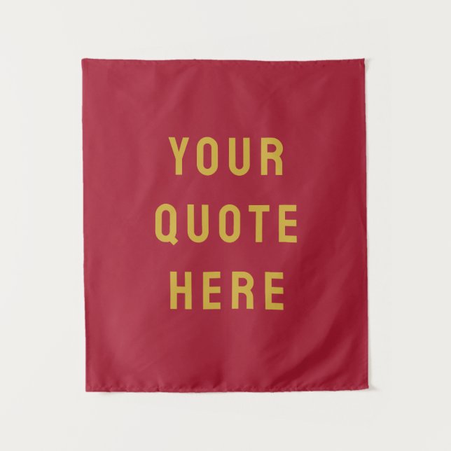 Custom Quote Banner Personalized Your Quote Wall Tapestry (Front)