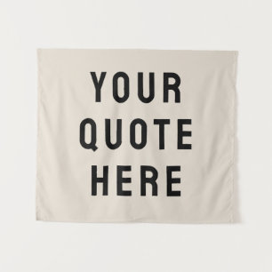 Custom Quote Banner Personalized Your Quote Wall Tapestry