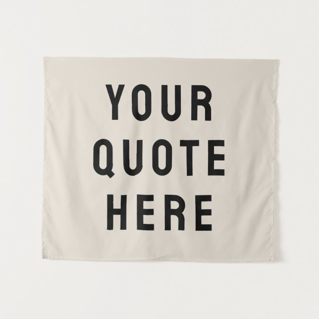Custom Quote Banner Personalized Your Quote Wall Tapestry (Front (Horizontal))
