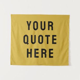 Custom Quote Banner Personalized Your Wall Gold Tapestry