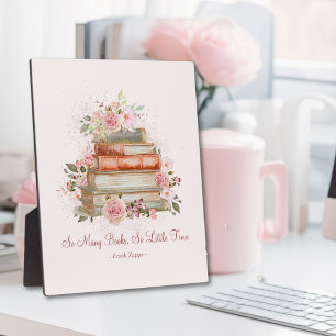 Custom Quote Books and Vintage Pink Roses Plaque