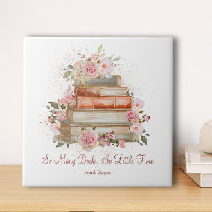 Custom Quote Books and Vintage Pink Roses Tile