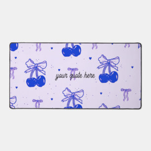 Custom Quote Cherry Pattern Desk Mat