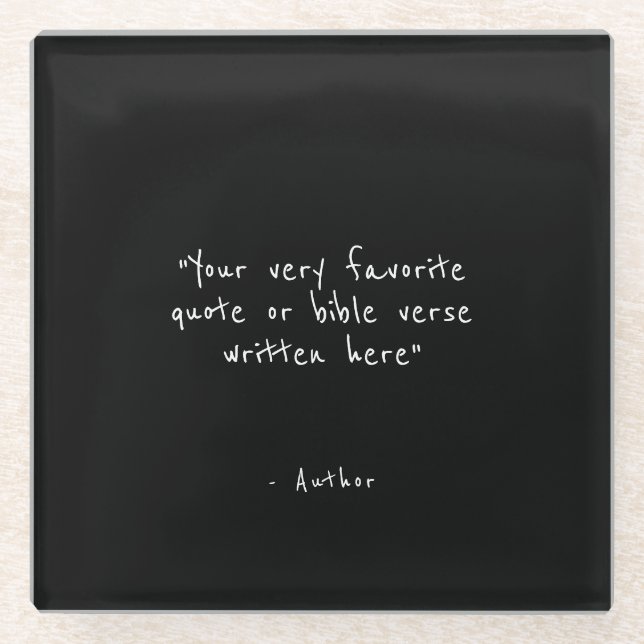 Custom quote - create your own black glass coaster (Front)