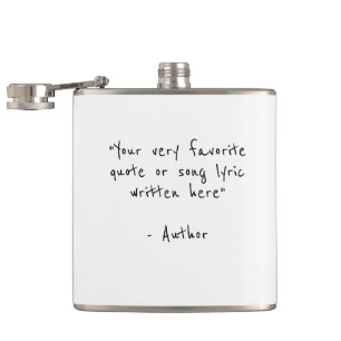 Custom quote - create your own Hip Flask