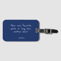 Custom quote - create your own navy blue