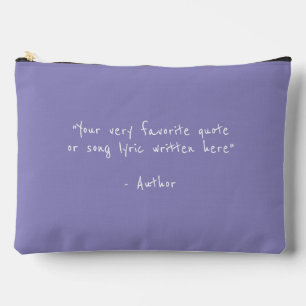 Custom quote - create your own purple accessory pouch