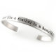 Custom Quote Cuff Aluminum Bracelet