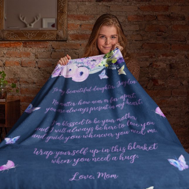 Custom Quote Daughter Fleece Blanket (Custom Quote Daughter Fleece Blanket
)