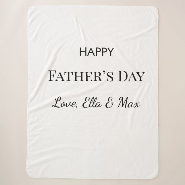 Custom Quote Design for Dad’s Special Day Sherpa Blanket (Front)