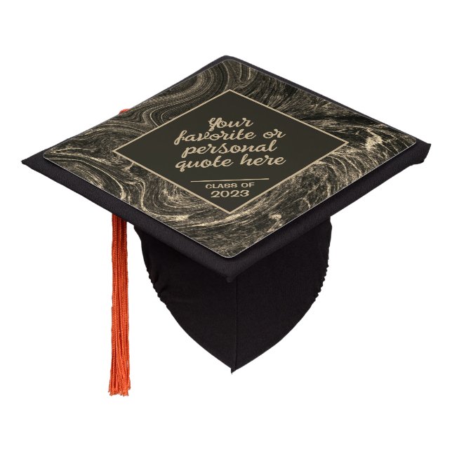 Custom Quote Graduation Cap Topper (Angled)