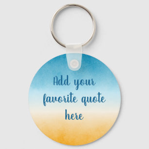 Custom Quote Landscape Gradient Painting Keychain