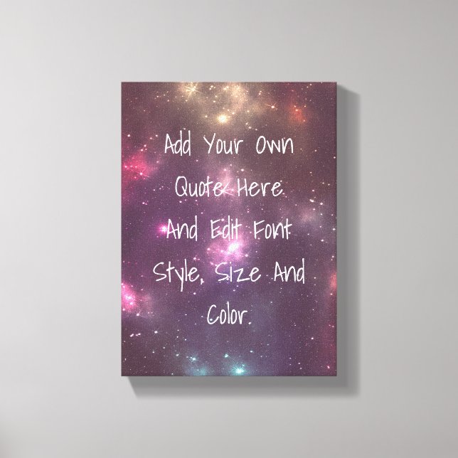 Custom quote, make your own canvas print (Front)
