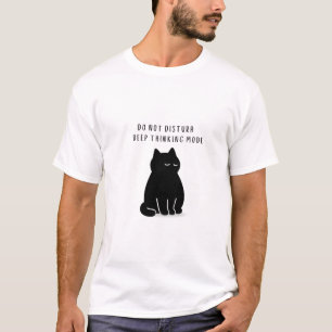 Custom Quote Minimalist Black Cat Men’s T-Shirt