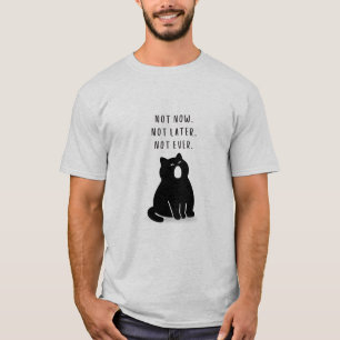 Custom Quote Minimalist Cat Introvert T-Shirt