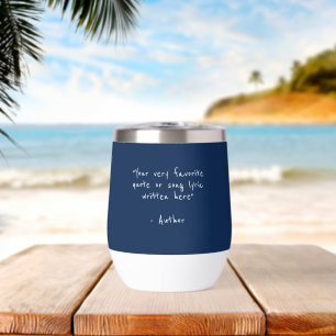 Custom quote on navy blue