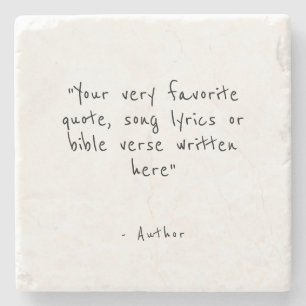 Custom quote or bible verse stone coaster
