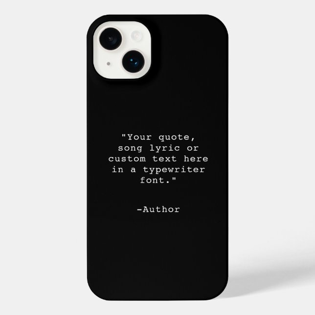 Custom Quote Personalized iPhone Case (Back)