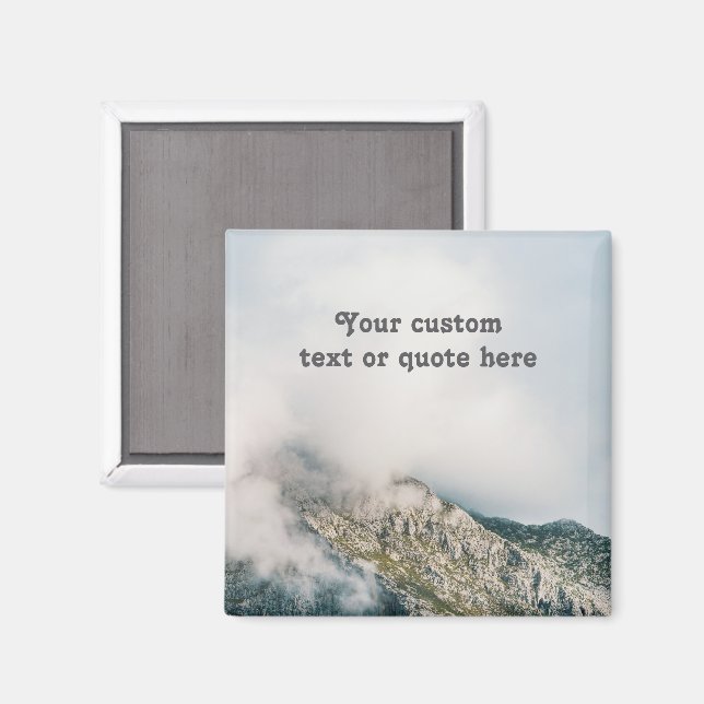 Custom Quote / Personalized mountain Magnet (Front/Back)