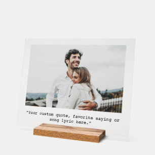 Custom Quote Personalized Photo Acrylic Sign