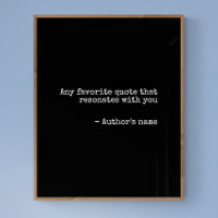 Custom Quote Print - Typewriter Poster