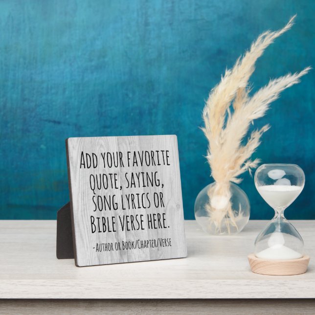 Custom Quote Saying Bible Verse Personalized Gift Plaque (Insitu)
