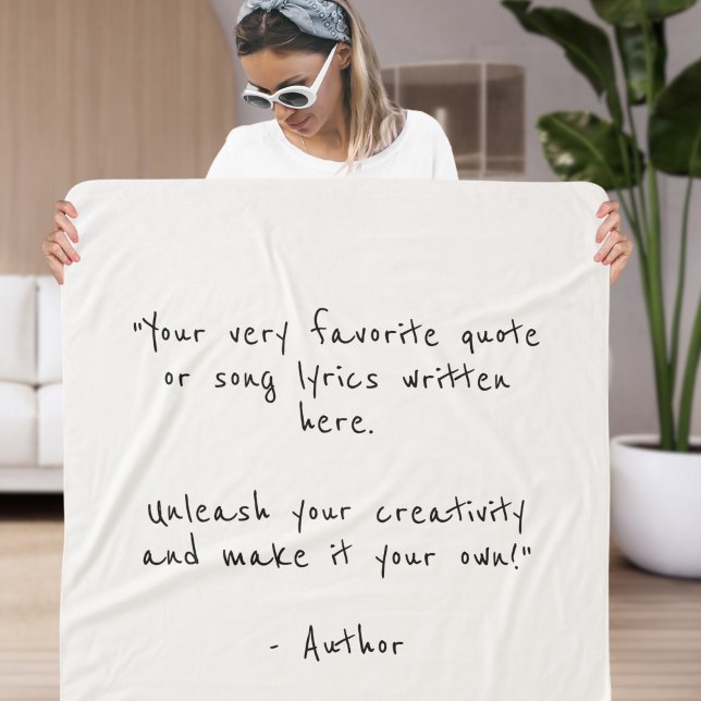 Custom quote Sherpa blanket - create your own  (Creator Uploaded)