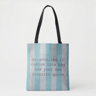 custom quote tote bag add your quote shabby chic