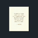 Custom Quote Wall Art Typewriter Font<br><div class="desc">Add your favourite poem or verse to this high quality gallery wrap canvas. Customize the text, font and size to make a memorable gift for yourself or loved one to admire and be inspired for years to come.</div>