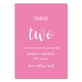 Custom Quote Wedding Table Numbers